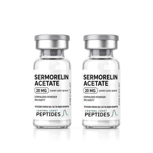 Sermorelin Acetate research vials, 805 Peptide Supply